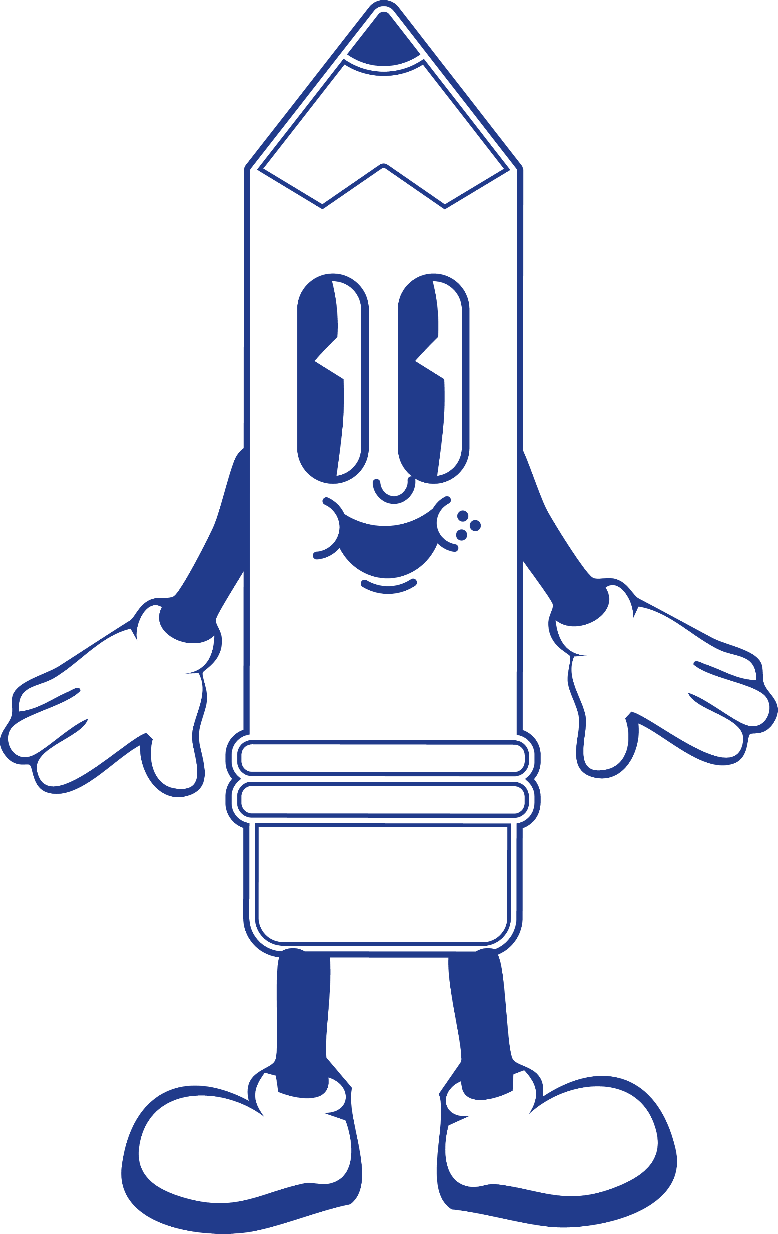 Illustration d'un crayon, une des mascotte du festival Rebo